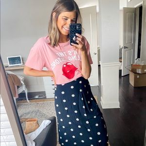 Pink Rolling Stones tshirt